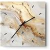 ARTTOR Orologio da Parete in Vetro 30x30 cm Quadrato Astratto Pastello - 5730 | Marmo Fascino Elegante Moderno Orologio da Muro Decorativo Silenzioso Analogico Decorazione da Parete Arte da Parete ARTTOR