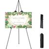 Hniuyun Cavalletto nero per cartelli e poster nuziali, treppiede pieghevole portatile, altezza 168 cm, regolabile, espositore in metallo per esposizione, pittura, tela