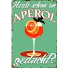 LuckyLinde 30 x 20 cm - Targa in metallo retrò, Targa per bar, Ricetta cocktail, Sensazione estiva - Aperol Spritz - Prosecco (Hai già pensato all'Aperol oggi?)