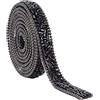 NBEADS 1 iarda Nastro Hotfix con Strass, Nastro di Strass per Rifiniture da Cucito con Applicazioni di Rifinitura Larghe 10mm con Perline in Tubo di Vetro per La Decorazione di Cintura Costume, Nero