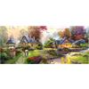 DCIDBEI 110x50CM 5D DIY Diamante Pittura Rotondo, Diamond Painting Grande Formato Paesaggio Campagna,Puzzle Diamante Creativi Adulti Arte || Casa di Campagna Europea