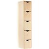 Zeller 13195 - Cassettiera con 5 cassetti in legno di betulla, 21 x 16 x 86 cm