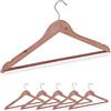 Relaxdays Grucce Appendiabiti in Legno di Cedro, 12 Pezzi, Bretelle, tacche, Eleganti, Protezione antitarme, Lunghezza: 44 cm, Naturale