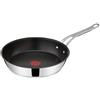 Tefal Jamie Oliver Cook's Classics E3060734 - Padella in acciaio INOX, 30 cm, rivestimento antiaderente, indicatore di calore, sicura al 100%, manico in silicone rivettato, adatta al forno, padella a