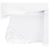 Fazzini Completo Lenzuola Due Piazze in Percalle di Puro Cotone 200TC Art. Teseo (Bianco)