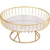 LKPOMI Ciotola per Frutta Cesto per Frutta in Filo Metallico Supporto per Frutta Decorativo Supporto per Verdure Ciotola per Portata per Centrotavola per Cucina Domestica(Oro S)