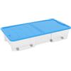 Dea Home Z511M091 Contenitore Master Box, 35 Lt, 77x39x15.5, Trasparente/Blu
