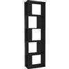 vidaXL Libreria/Divisorio Scaffali Versatile Decorativa Arredo Casa Separè Mensole Libri Espositore Nero 45x24x159 cm in Truciolato