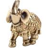 Walfront Feng Shui - Statua di elefante dorata, scultura di ricchezza, decorazione per la casa, misura L, oro