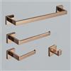 IsolaY Set di accessori per bagno in oro rosa Porta accappatoio in acciaio inossidabile Porta asciugamani Porta rotolo di carta igienica Anello porta asciugamani Accessori per il bagno, Oro rosa lucido A,1