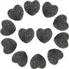 PONABEADIY 1 scatola Da 24 pezzi di Perline di Pietra Lavica A Forma di Cuore Grigio, Pietra Vulcanica Naturale, Diffusore di Oli Essenziali, Pietra Preziosa Chakra, Perline di San valentinos per La C
