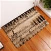 HNHDDZ Zerbino Entrata Vintage Musica Violino Tasti del Piano Farfalla Antiscivolo Morbido Camera da Letto Soggiorno Cucina D'ingresso Flanella Tappeto Tappetino Casa (H, 50x80 cm)