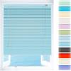 Generic Veneziane da Interno Senza Forare Tende Veneziana in Alluminio Lamelle 2.5cm, su Misura 25 45 50 70 90 120 165cm, Orizzontali Oscurante Isolamento Termico Tapparelle per Finestre per Ufficio Casa(Blue