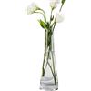 Upstore Vaso per fiori in vetro soffiato fatto a mano, trasparente, piccolo, decorativo, a stelo singolo, per centrotavola, matrimoni, feste, casa, decorazione da tavolo (grigio)