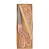 Milwards 2189014 - Set regalo di forbici da sartoria e forbici da ricamo a forma di cicogna, di prima qualità, in metallo, colore oro rosa, 20 cm e 9,5 cm
