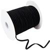 NBEADS 50m Nastro in Velluto A Faccia Singola, 3mm di Larghezza Nastro di Raso Nero Nastro di Velluto di Poliestere per Girocollo Regalo di Nozze Fiocchi per Capelli Decorazione Natalizia per La Casa