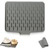 Forreen Scolapiatti,Forreen Silicone Scolapiatti con Uscita di Scarico,Resistente al Calore Antiscivolo Silicone,per Cucina Lavello(40x32.5CM)