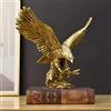 DESHINTKE Statua ornamentale in resina a forma di aquila dorata, scultura moderna per casa e ufficio, decorazione da scrivania (oro 1)