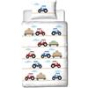 MTOnlinehandel Trattore Set copripiumino singolo, 100x135 + 40x60 cm, 100% cotone in flanella