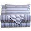 Smart Deco Home Completo letto lenzuola federe letto stampa fantasia 100% Cotone Made in Italy MATRIMONIALE RIGA MINI BLU