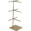 MagiDeal Espositore Multiplo per Occhiali da Vista, Porta Occhiali da Sole, Struttura in Metallo, espositore per Occhiali da Sole, per Tavolo, controsoffitto, Oro a 3 Livelli