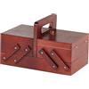 LeeQinersw Organizer per Scatola da Cucito in Legno, Filo, Forbici, Grandi Scomparti per Scatola da Cucito, Filo, Cestino per Cucire, Accessorio per La Casa, Rosso