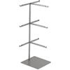 MagiDeal Espositore Multiplo per Occhiali da Vista, Porta Occhiali da Sole, Struttura in Metallo, espositore per Occhiali da Sole, per Tavolo, controsoffitto, Argento a 3 Livelli