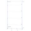 Dickly Porta rocchetti Porta Filo, espositore per Nastri, Porta Nastri per Nastri Washi, collane per fioristi, Bianco 40 cm x 67 cm