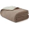 Simple&Opulence Coperta in Mussola di Cotone 100% Misura Twin, Leggera e Traspirante in Garza a 4 Strati per Letto, Divano, Campeggio, Morbido Copriletto Trapunta per Tutte le Stagioni (Caffè, 172,7 x