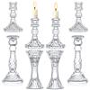 SuproBarware Portacandele in vetro Set di 8 bicchieri trasparenti conici per candeliere candela di cristallo per tutti gli eventi formali cene a lume di candela matrimoni cene feste decorazioni per la casa