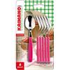 Fiskars Kaimano KDN760306F Cucchiaini da tè, Acciaio Inossidabile, Rosa, 28x10x2 cm, 6 unità