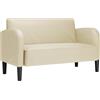 vidaXL Divano Divanetto Crema 110 cm in Similpelle, divanetto, Divano, Divano, Divano a 2 posti, Divano, Divano, Divano a incandato, Salotto
