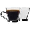 Bormioli Rocco Oslo Espresso Tazza con Manico in Metallo 100ml Temperato 6 Tazze