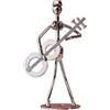 F Fityle Statua di Uomo Musicale, Musicista, Musicista, Scultura, Decorazione per la casa, Fili di Ferro e Viti, Statua, Statuetta Artistica per la scrivania, Chitarra