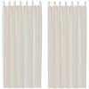 vidaXL Tende in Voile con Linguetta 2 pz Crema, Tenda a Rete, Tenda Trasparente, Voile per Finestra, Trattamento Finestra, Tenda Pura Voile