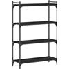 vidaXL Libreria a 4 Ripiani Nera 80x30x120 cm in Legno Multistrato