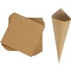 Weriirew Coni di Carta per Coriandoli da Matrimonio 30 Pezzi, Coni di Carta Kraft Porta Petali di Fiori per Feste di Matrimonio Piccolo Bouquet Caramelle Cioccolatini, Marrone
