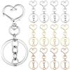 SOFPLATE 1 scatola Da 18 pezzi 3 colori Portachiavi A Forma di Cuore Graziosi Fermagli A Moschettone Anelli Clip A Scatto A Molla Oro e Argento Fibbie Girevoli A Scatto per Borse Decorazioni Accessori