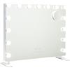 Flamingueo Specchio Trucco con Luci - 14 LED - 3 Modi di Luce - Intensità Regolabile - Controllo Tattile - Presa USB - Specchio Ingranditore Incluso - Vanity Mirror - Bianco - 58x15x51cm