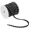 PATIKIL 5.5 Iarde Corda Finta Pelle Scamosciata con Borchie Creazione Gioielli, Nastro Perline Pizzo Piatto Microfibre da 5 Mm con Rivetti, Nero Argento