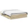 IKAYAA Letto Singolo con Contenitore 120x190 GiroLetto Singolo Legno con Cassetti Struttura Letto Giroletto Moderno in Legno Multistrato-Rovere sonoma-120 x 190 cm