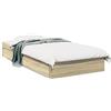 IKAYAA Letto Singolo con Contenitore 90x200 GiroLetto Singolo Legno con Cassetti Struttura Letto Giroletto Moderno in Legno Multistrato-Rovere sonoma-90 x 200 cm