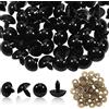 TOAOB THE ONE AND ONLY BABY TOAOB 50 Pezzi Occhi di Sicurezza per Amigurumis con Rondelle 20 mm Nero Grandi Plastica Occhietti per Bambole Creazione Animale all'Uncinetto Pupazzi Creazione Artigianato Lavoretti