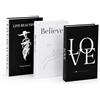 SOULLION Set di 3 libri decorativi, elegante scatola per libri con contenitore per interni moderni, design estetico, impilabile e robusto