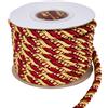 CABODYALS 9.3 iarda 8mm Rosso Oro Treccia Cordone Decorativo Treccia Poliestere Seta Corda Filo di Natale Cordone di Raso per Arredamento Casa Fermatende Tappezzeria Laurea Artigianato Fai da Te