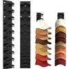 Jerhyun 2 Pezzi Porta Cappelli, Appendi Cappelli da Parete Adatto per Armadi, Porte e Camere Letto (Nero)