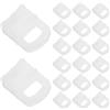 Mipcase 150 Pezzi Ganci per Tende in Plastica Bianco Puleggia per Binario Piccolo Quadrato, Facile Installazione e Versatile per Tende da Interno in Casa e Camera da Letto