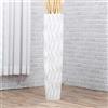 Leewadee Vaso da Terra Grande Alto 85 cm - Vaso Bianco Legno di Mango Fatto a Mano da Interno Erbe della Pampa