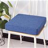 Generico cuscino di seduta Cuscino per sedia in memory foam per poltrona, cuscino di rialzo antiscivolo, cuscino per sedia confortevole per interni ed esterni, auto, ufficio, divano (50x50x8 cm, blu