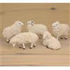 FADEDA Set di 5 statuine per presepe in lana - Altezza: 6 cm - Dipinte a mano - Decorazione da tavolo di Natale - Accessori per presepe